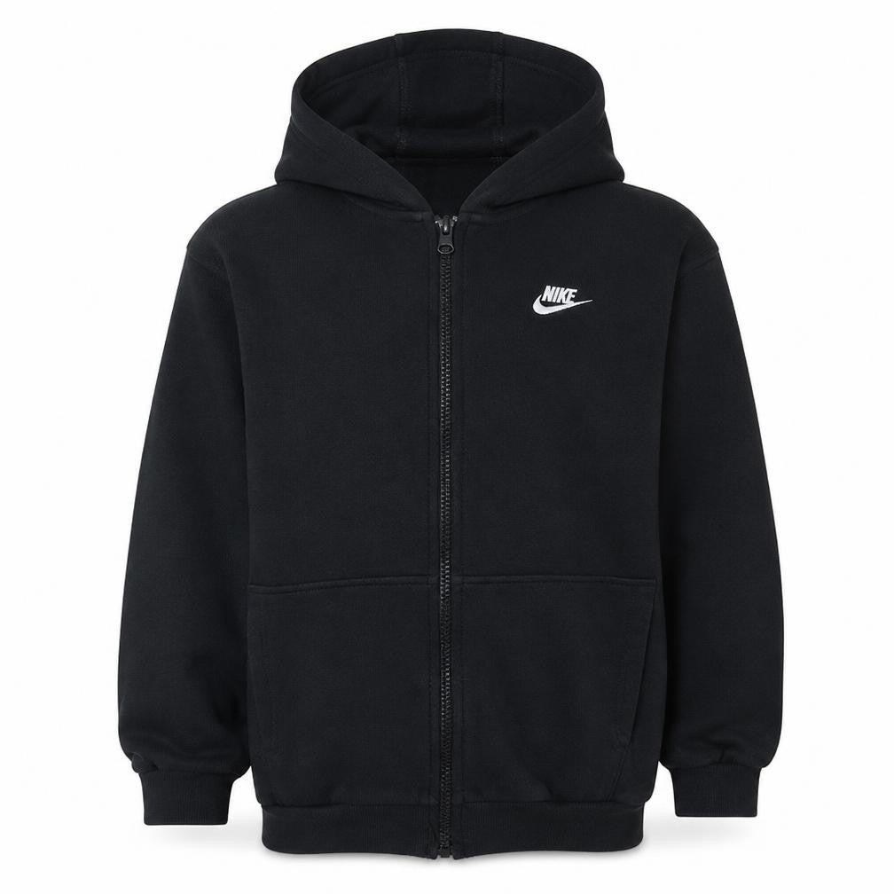 Nike Boys Black Full Zip Hoodie Fleece Sweatshirt 8-9 Years
