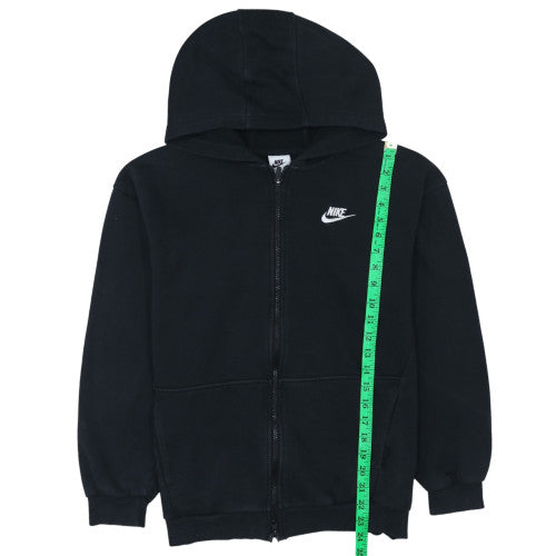Nike Boys Black Full Zip Hoodie Fleece Sweatshirt 8-9 Years