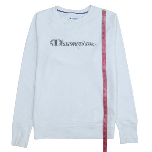 Champion Men's White Crew Neck Pullover Sweatshirt Size M