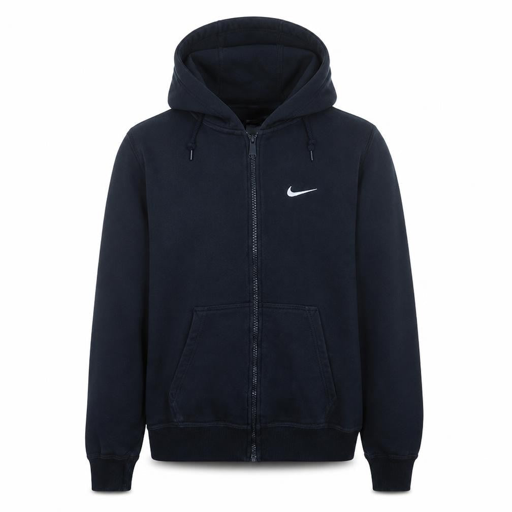 Nike Men's Black Full Zip Hoodie Size L Long Sleeve Fleece