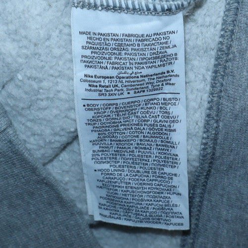 Nike Men's Grey Pullover Hoodie Medium Regular Fit Fleece