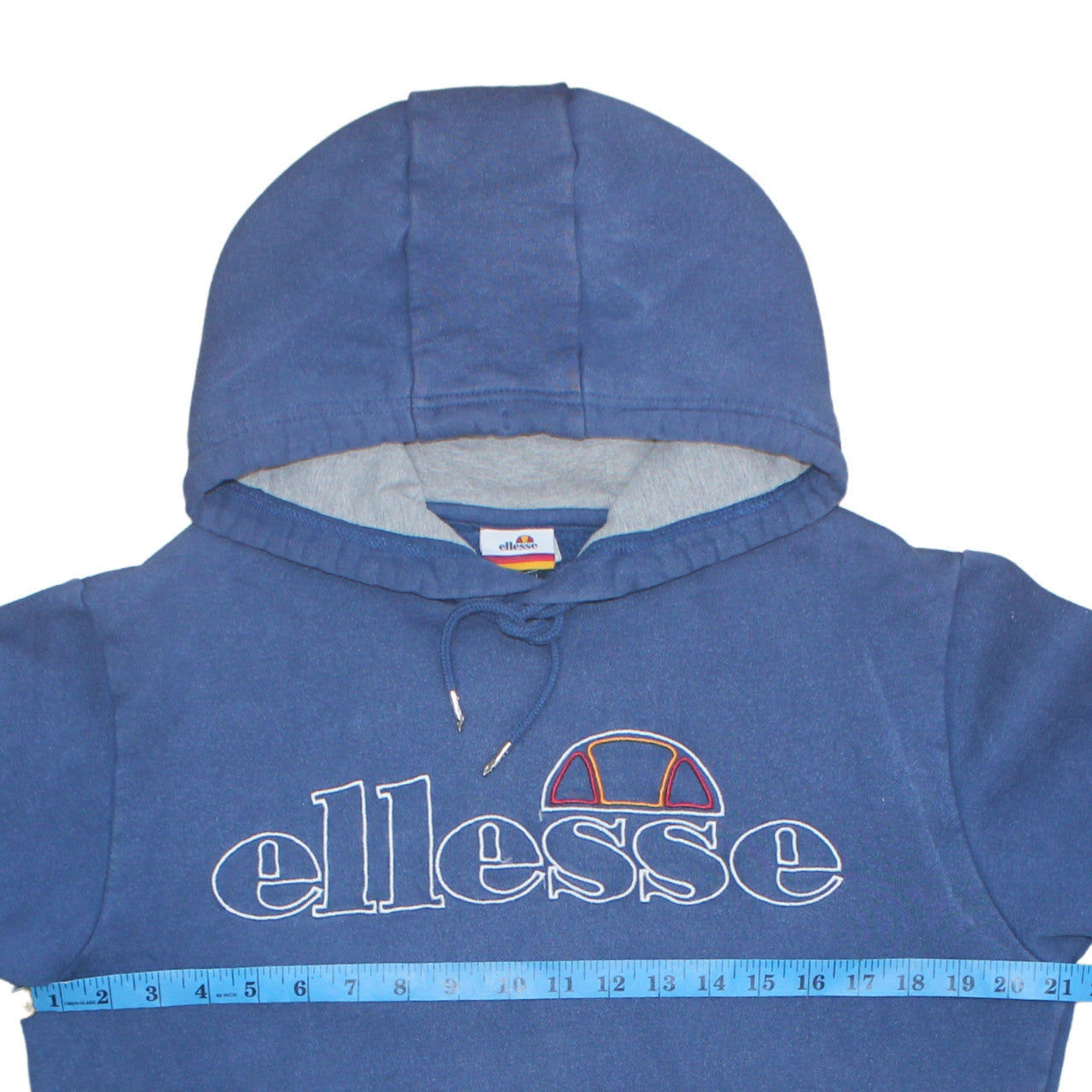 Ellesse Men's Blue Pullover Hoodie M Embroidered Logo Sports Style