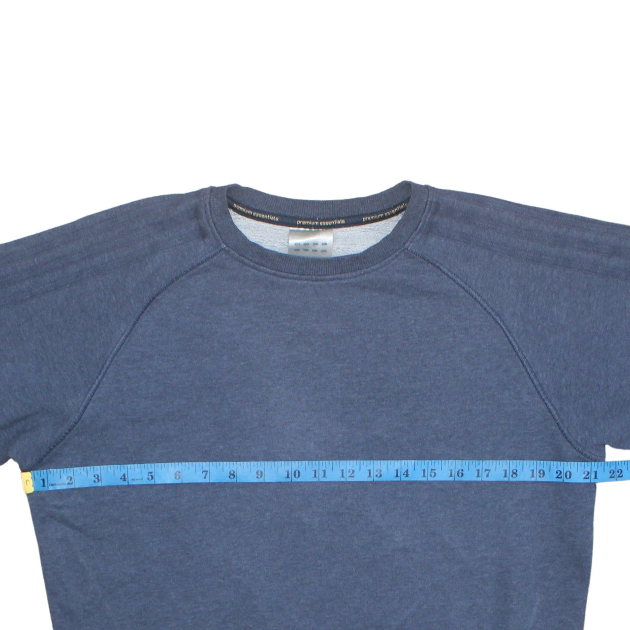 Adidas Men's Blue Crew Neck Fleece Pullover Sweatshirt Size M