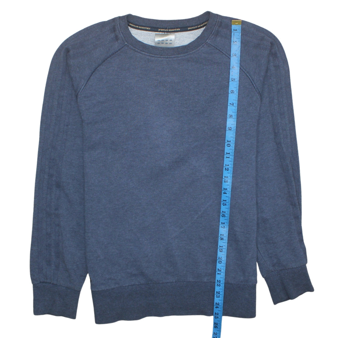 Adidas Men's Blue Crew Neck Fleece Pullover Sweatshirt Size M