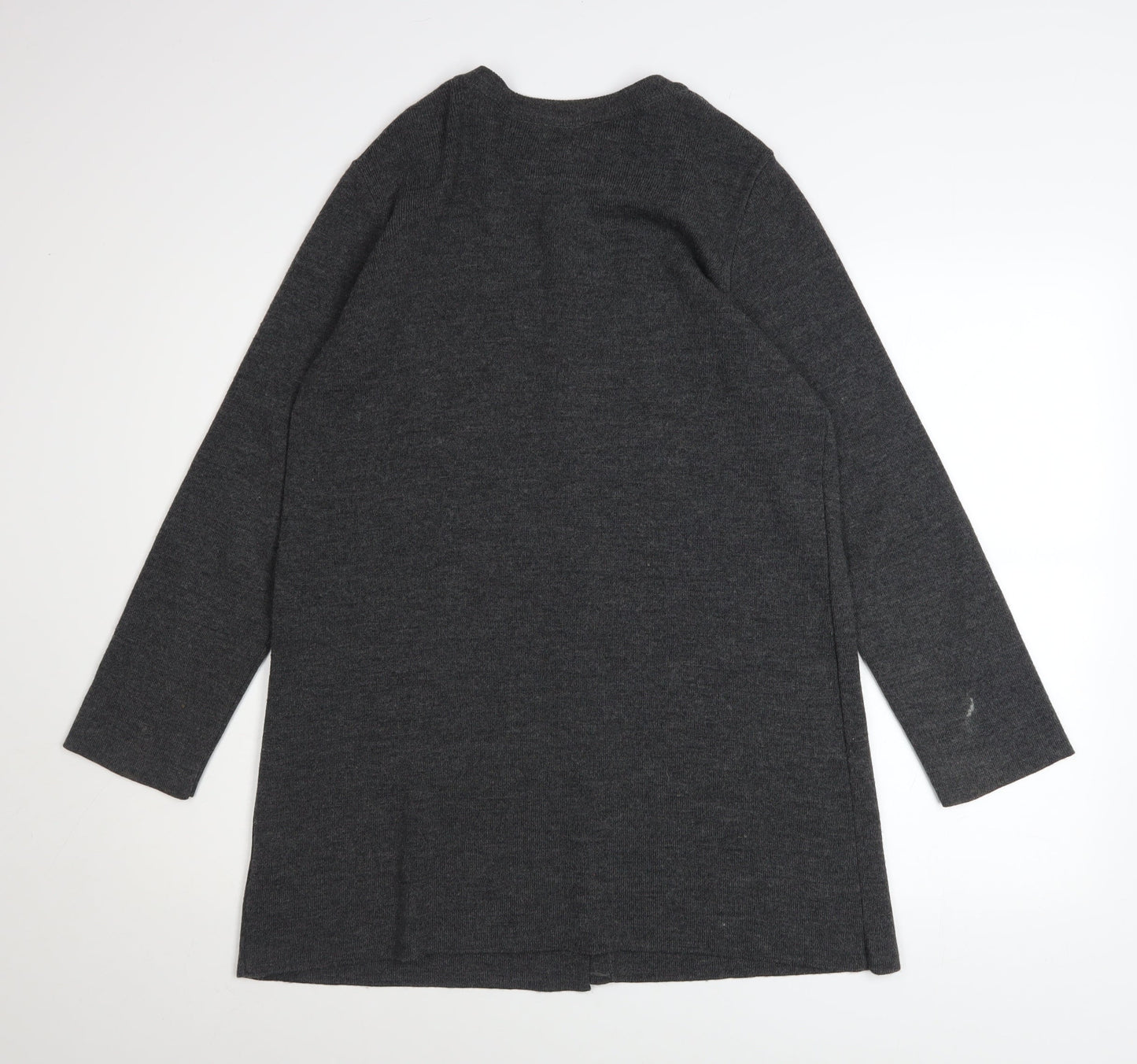Marks & Spencer Women’s Grey Merino Wool Blend Longline Cardigan UK 12