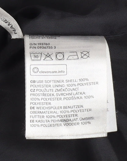 Additional view of H&M girls’ black fleece basic coat 8-9 years lined winter outerwear