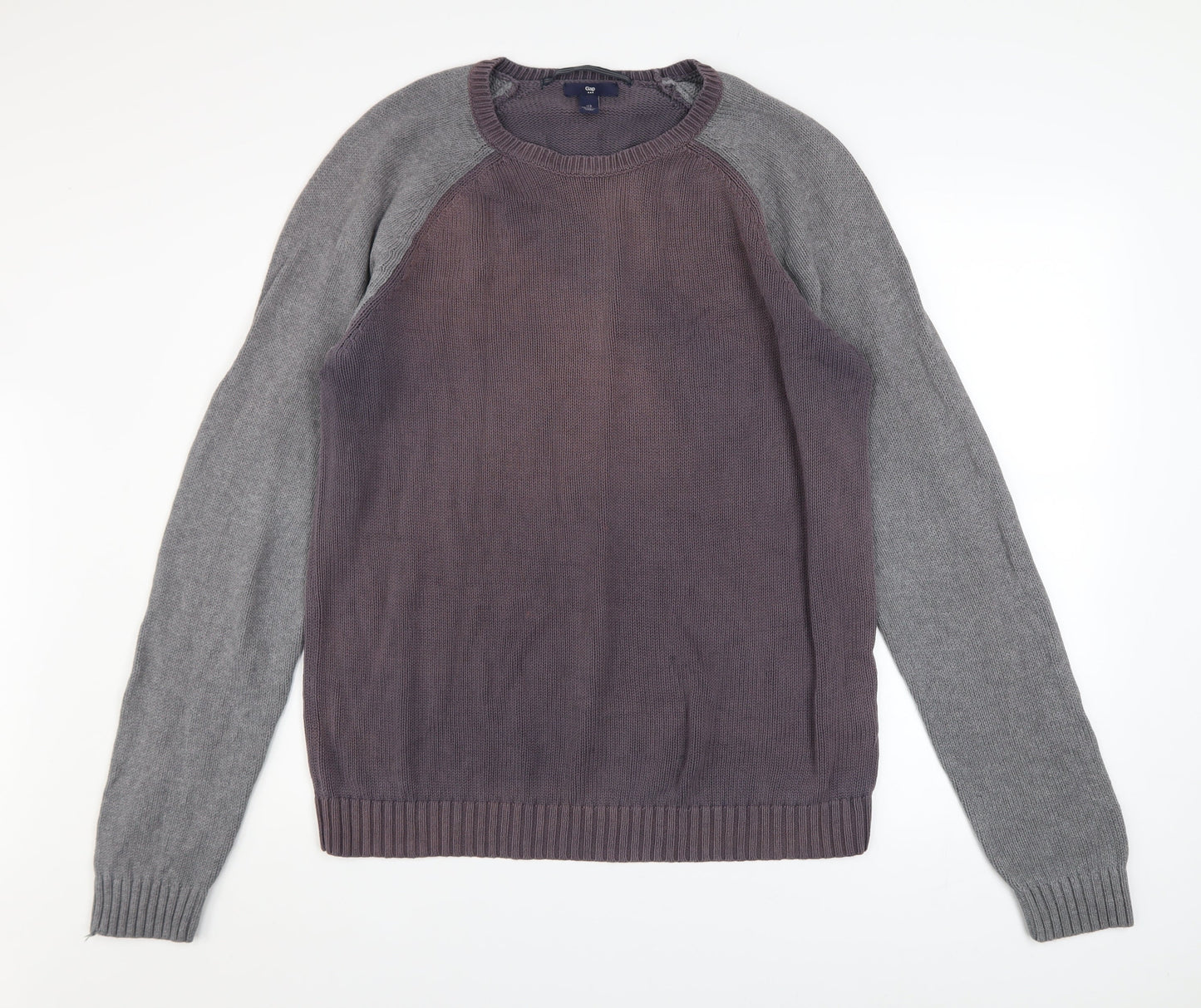 Gap Men’s Grey Cotton Crew Neck Pullover Jumper Size L