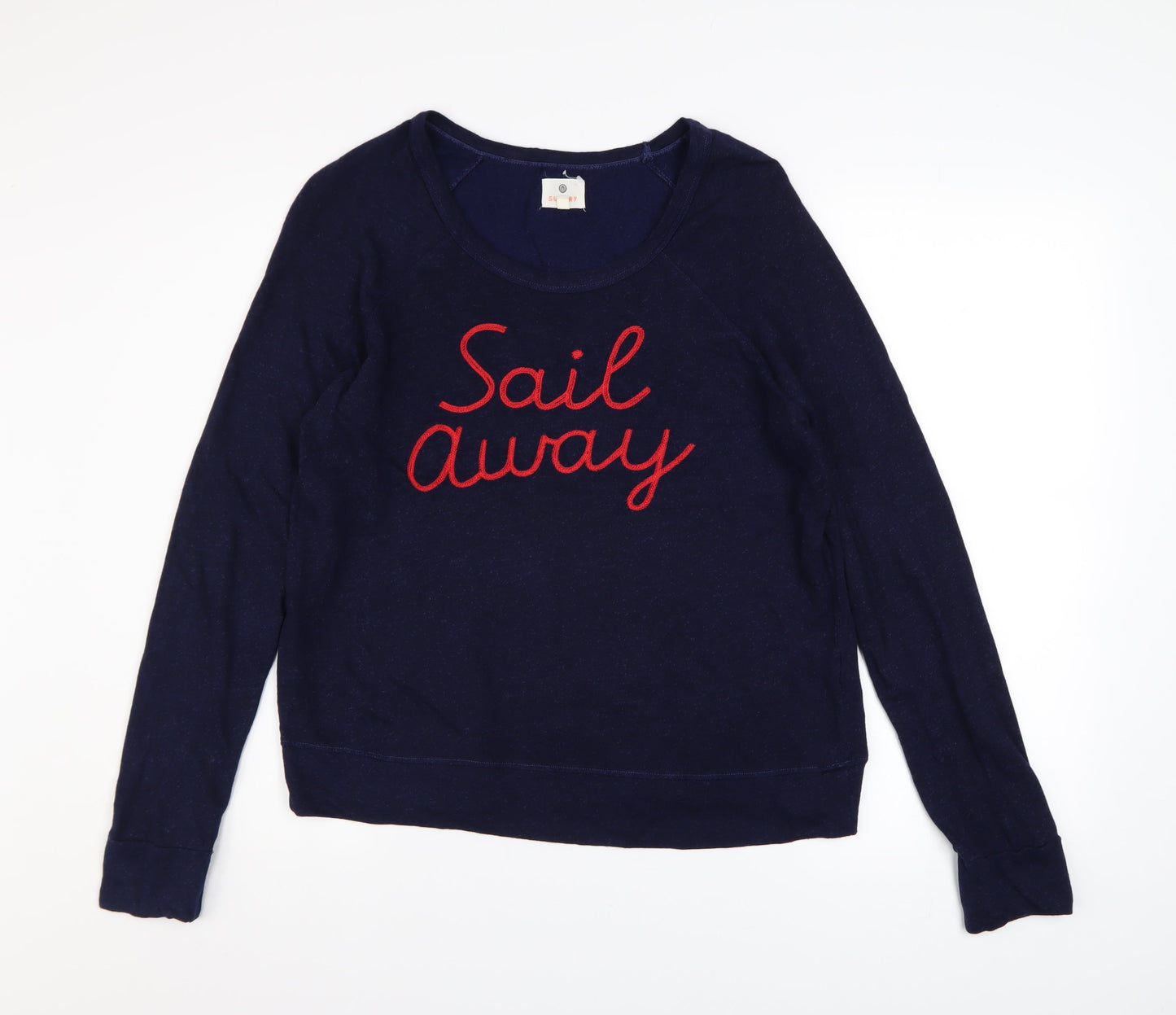 Sundry Women's Navy Sail Away Pullover Sweatshirt Size 10 Cotton Blend