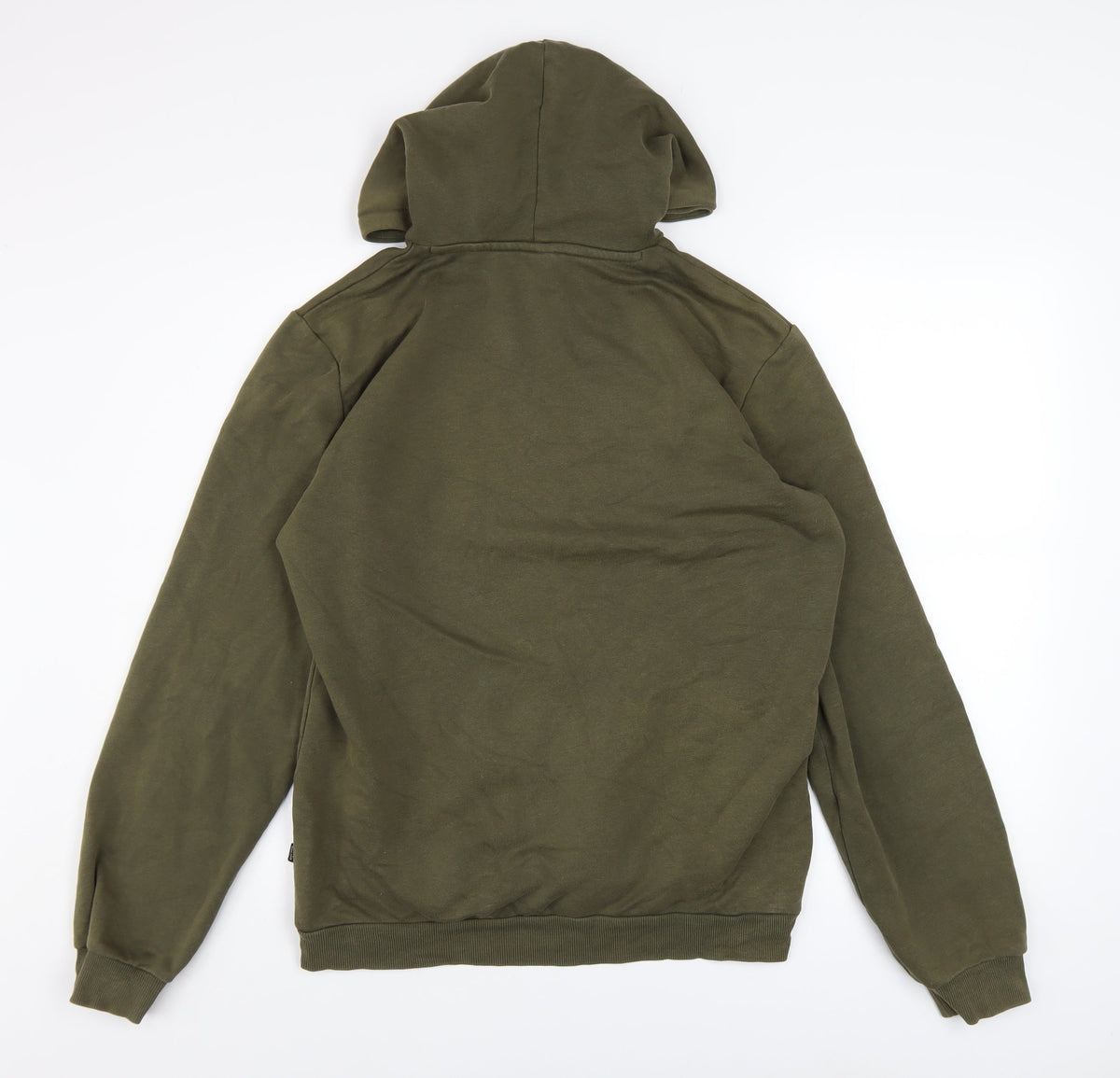 Puma Boys Green Pullover Hoodie 16 Years Regular Fit Logo Sweatshirt