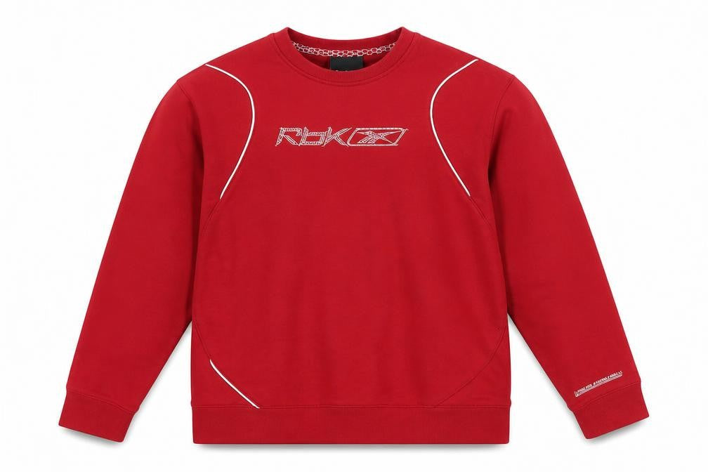 Reebok Boys Red Pullover Sweatshirt 14 Years Crew Neck Logo Sports Top