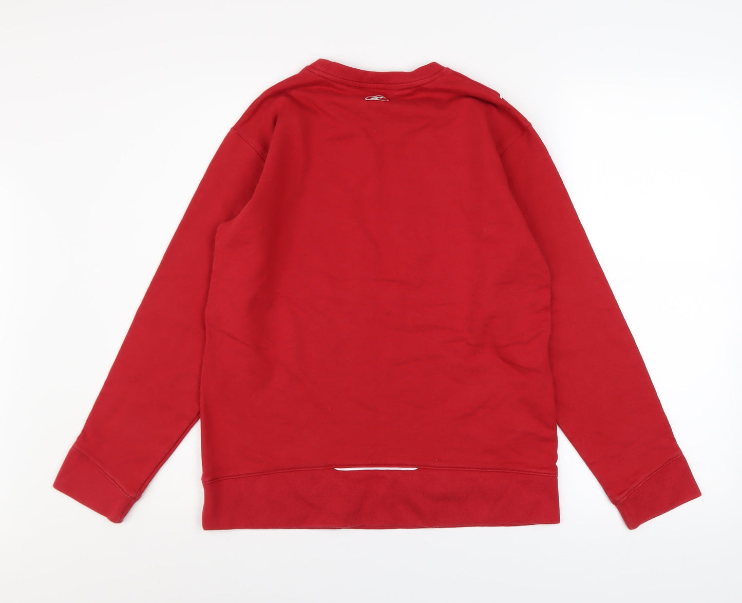 Reebok Boys Red Pullover Sweatshirt 14 Years Crew Neck Logo Sports Top