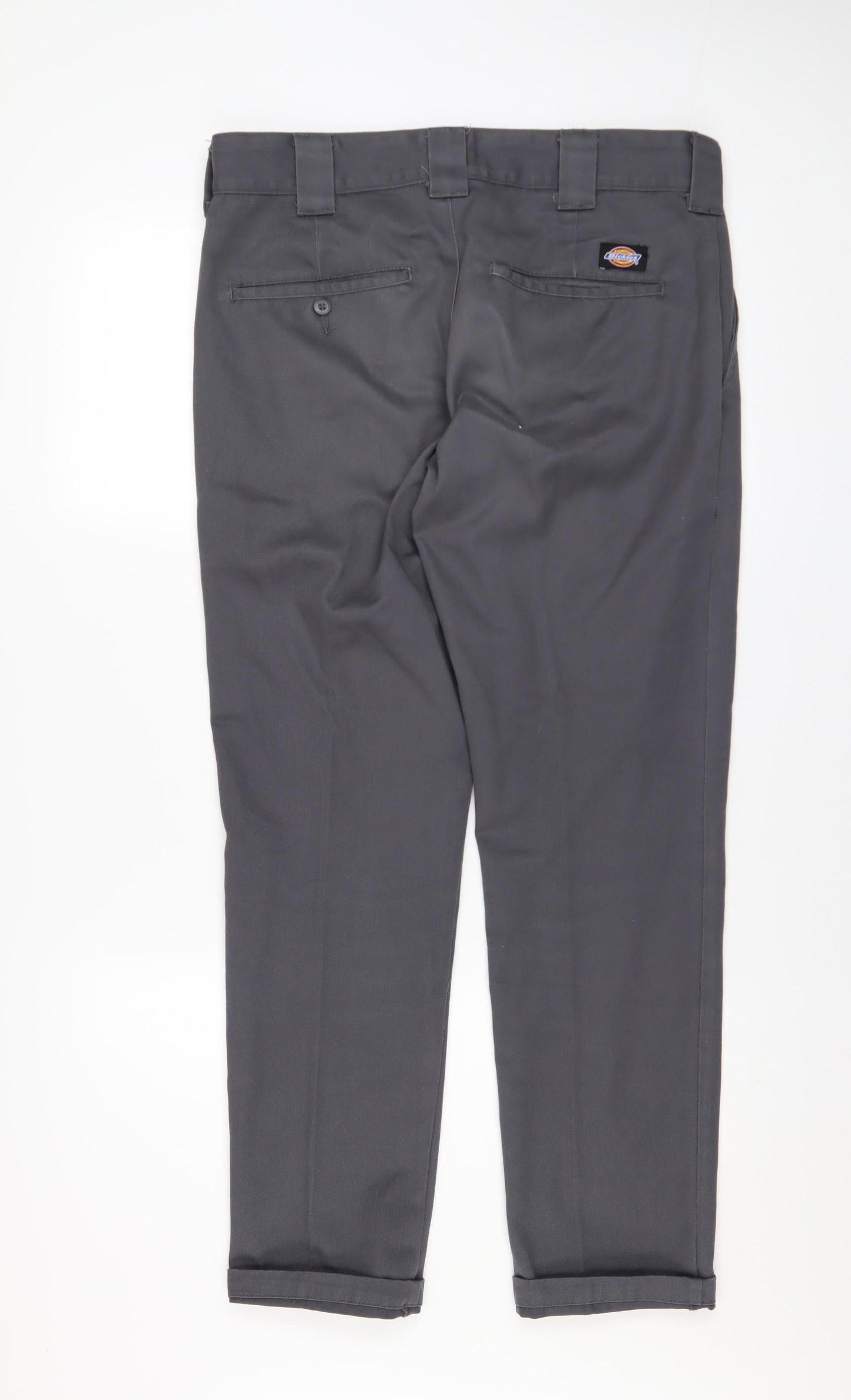 Dickies Men's Grey Slim Fit Work Chino Trousers W30 L30