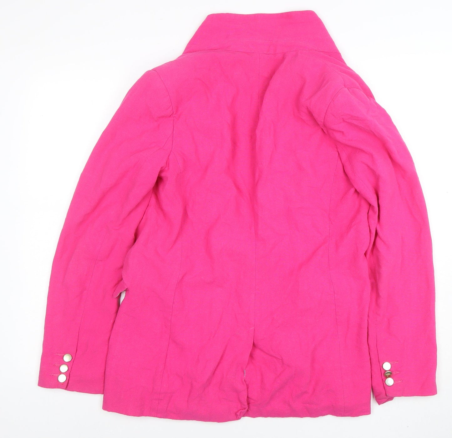 Next Women’s Pink Linen Blend Double-Breasted Blazer UK 10