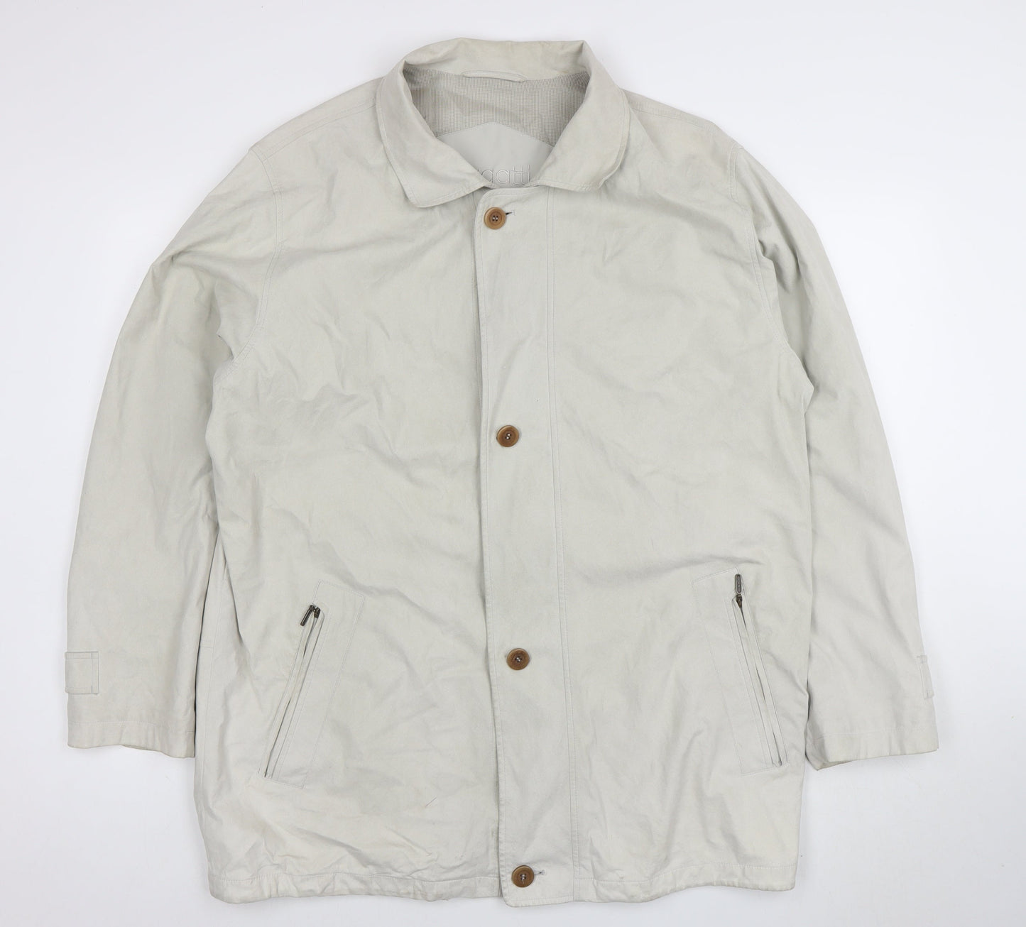 Schnittger Beige Woven Single-Breasted Jacket Size 2XL Unisex