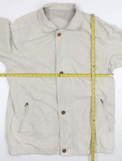 Schnittger Womens Beige Woven Single-Breasted Jacket Size 2XL