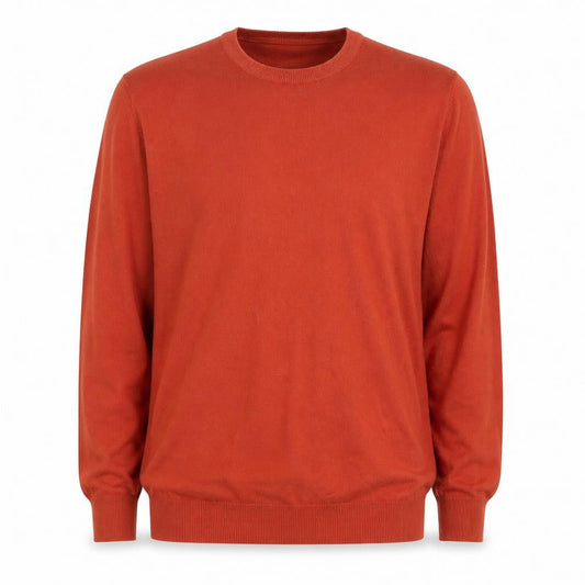 Marks & Spencer Men's Brown L Cotton Crew Neck Jumper