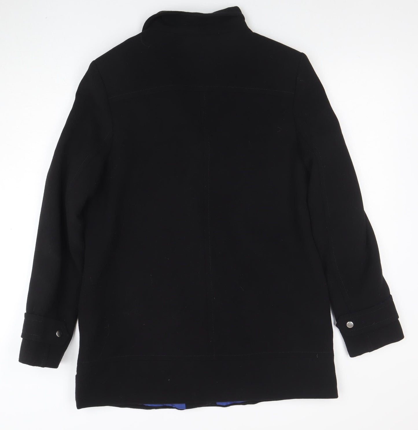 F&F Women’s Black Biker Zip Jacket Size 14 Polyester Blend