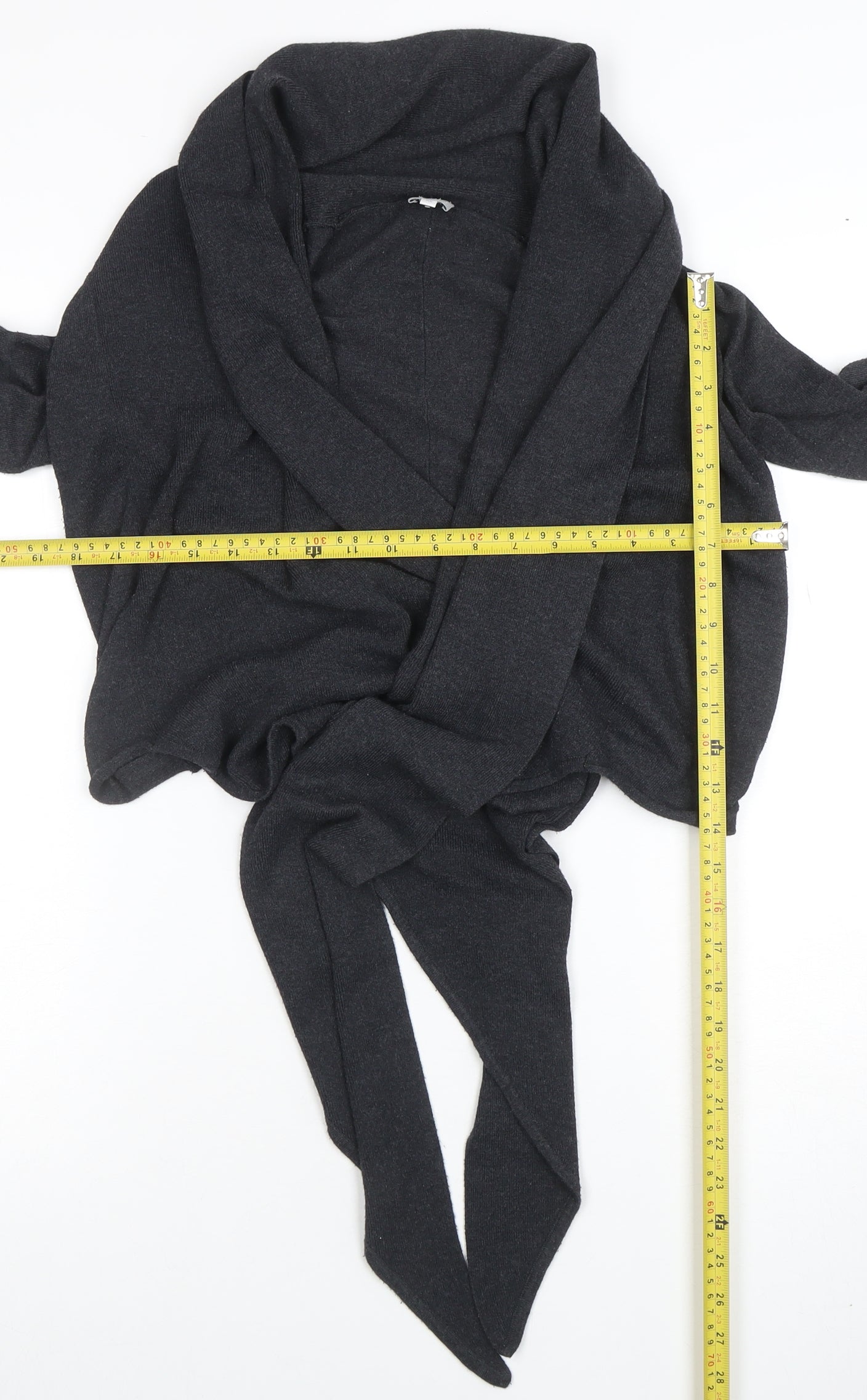 Hybe Women’s Black Wool Blend Wrap Jumper XS Long Sleeve