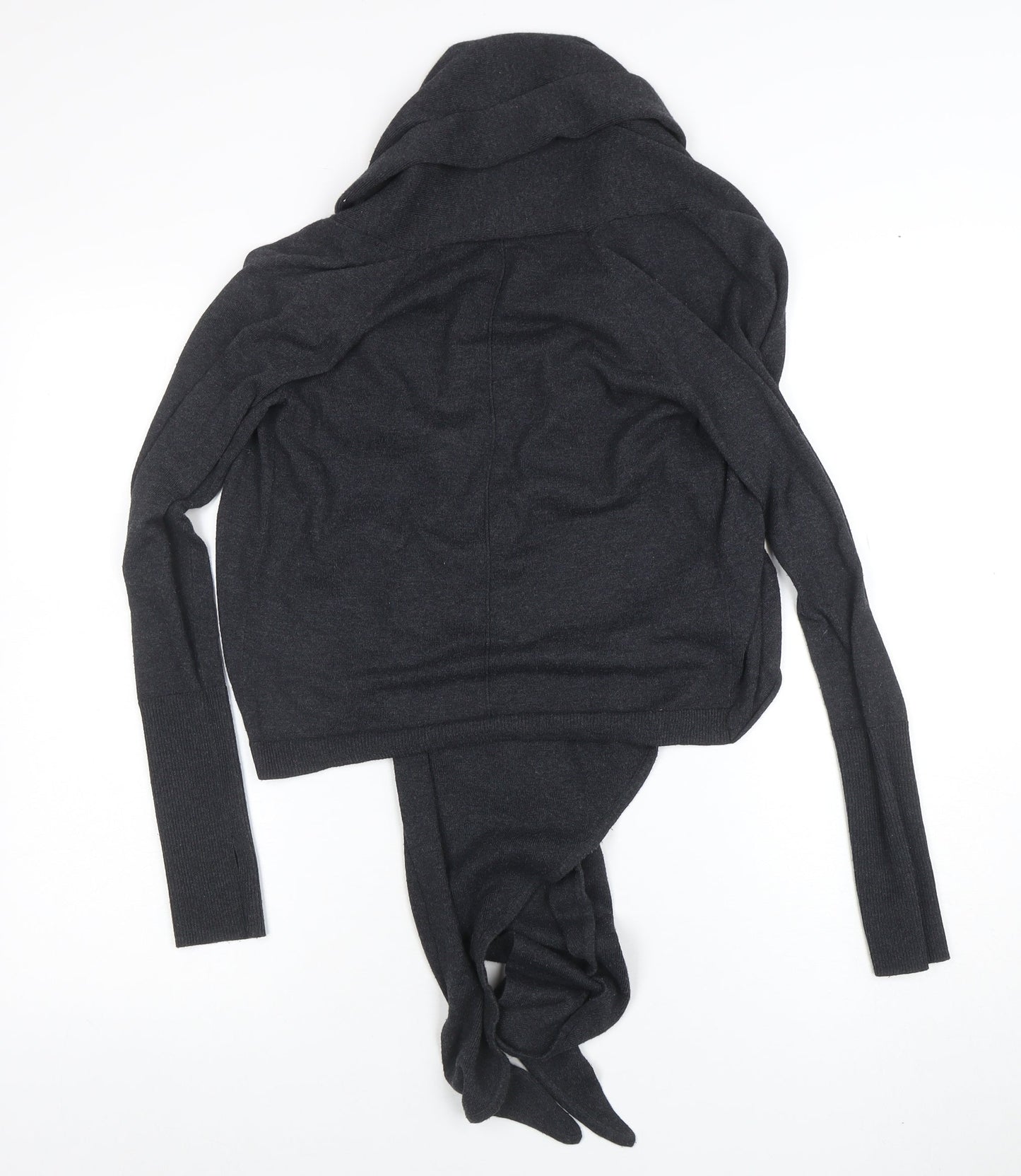 Hybe Women’s Black Wool Blend Wrap Jumper XS Long Sleeve