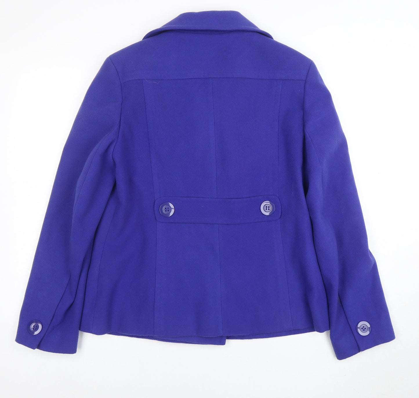Autonomy Women’s Blue Pea Coat Size 14 Buttoned Short Jacket