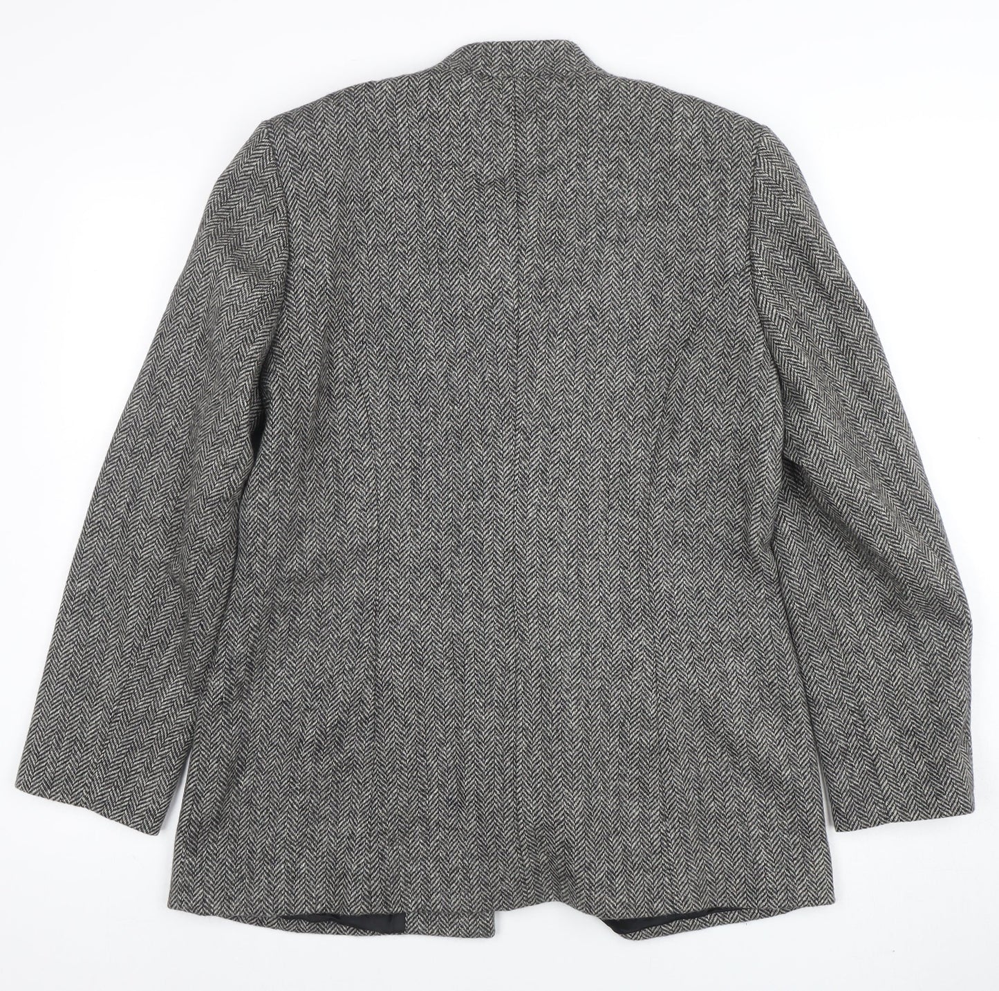 Cashmere by James Meade Women's Grey Wool Tweed Blazer Size 12