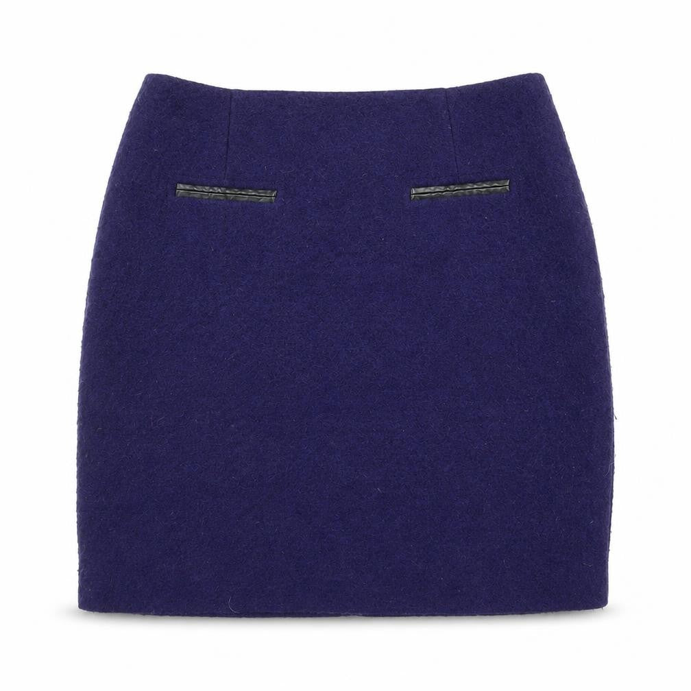 Marks & Spencer Women's Purple Wool Pencil Skirt Size 8