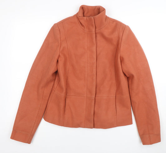 VILA Womens Brown Wool Jacket Size 10 Classic Short Style