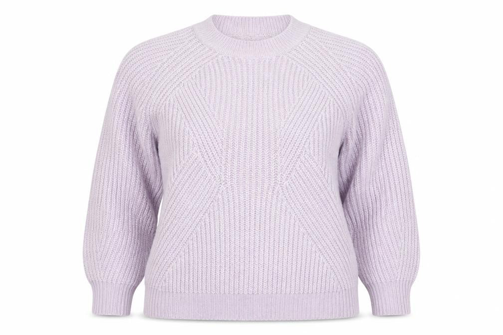 George Women’s Purple Chunky Knit Crew Neck Pullover Jumper Size M