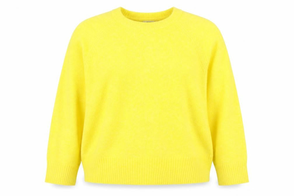 Tu Women's Yellow Crew Neck Knit Jumper Size 18 Relaxed Fit