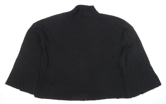PrettyLittleThing Women’s Black Mock Neck Rib Knit Jumper L