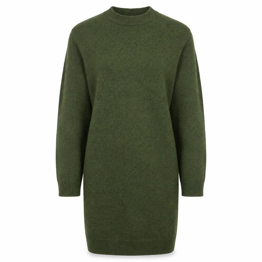 ASOS DESIGN Women Green 8-10 Knit Jumper Dress Crew Neck