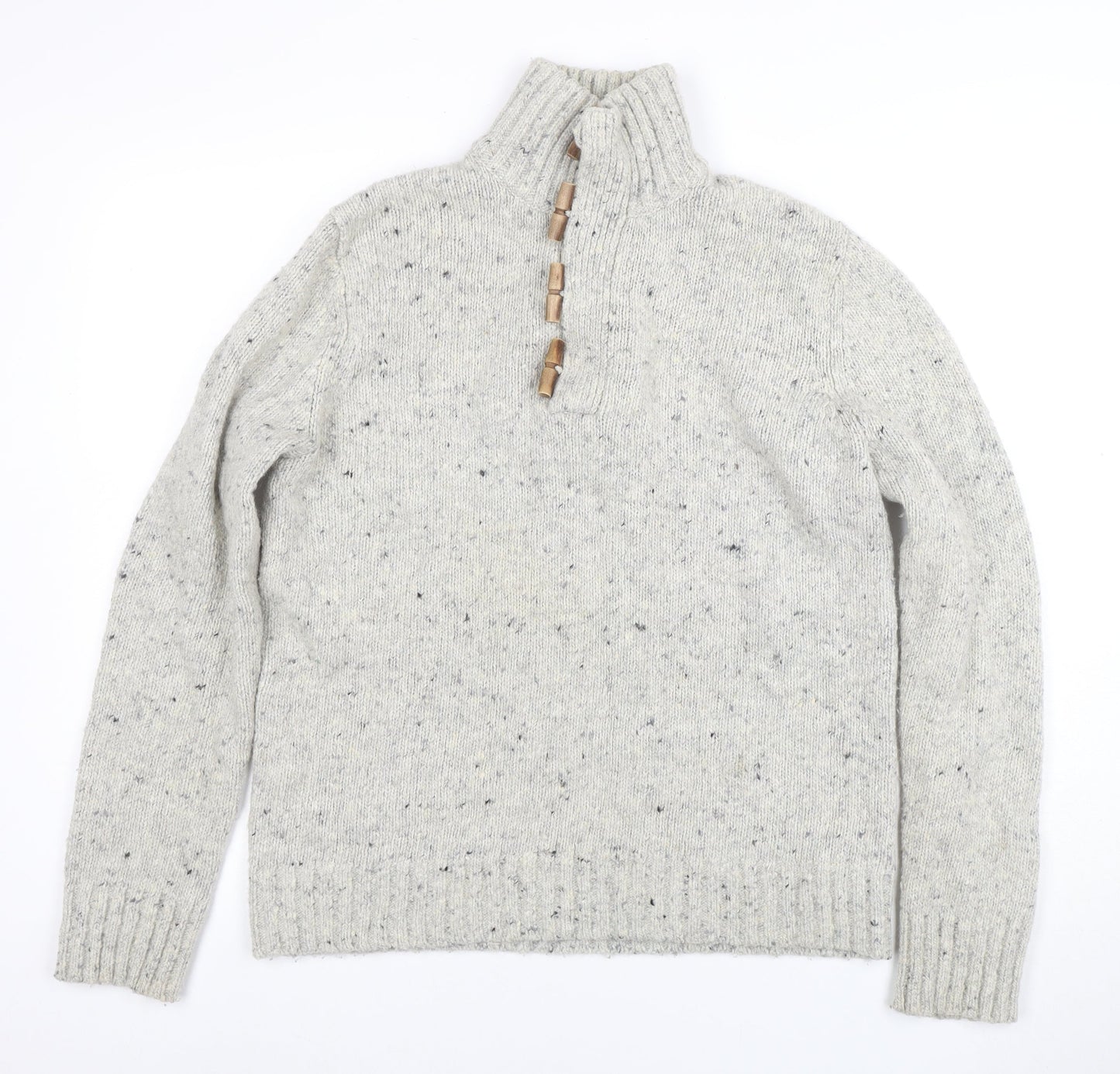 Banana Republic Men's Grey Wool Alpaca High Neck Pullover Jumper M