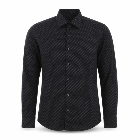 Burton Men's Black Striped Long Sleeve Button-Up Shirt Size S