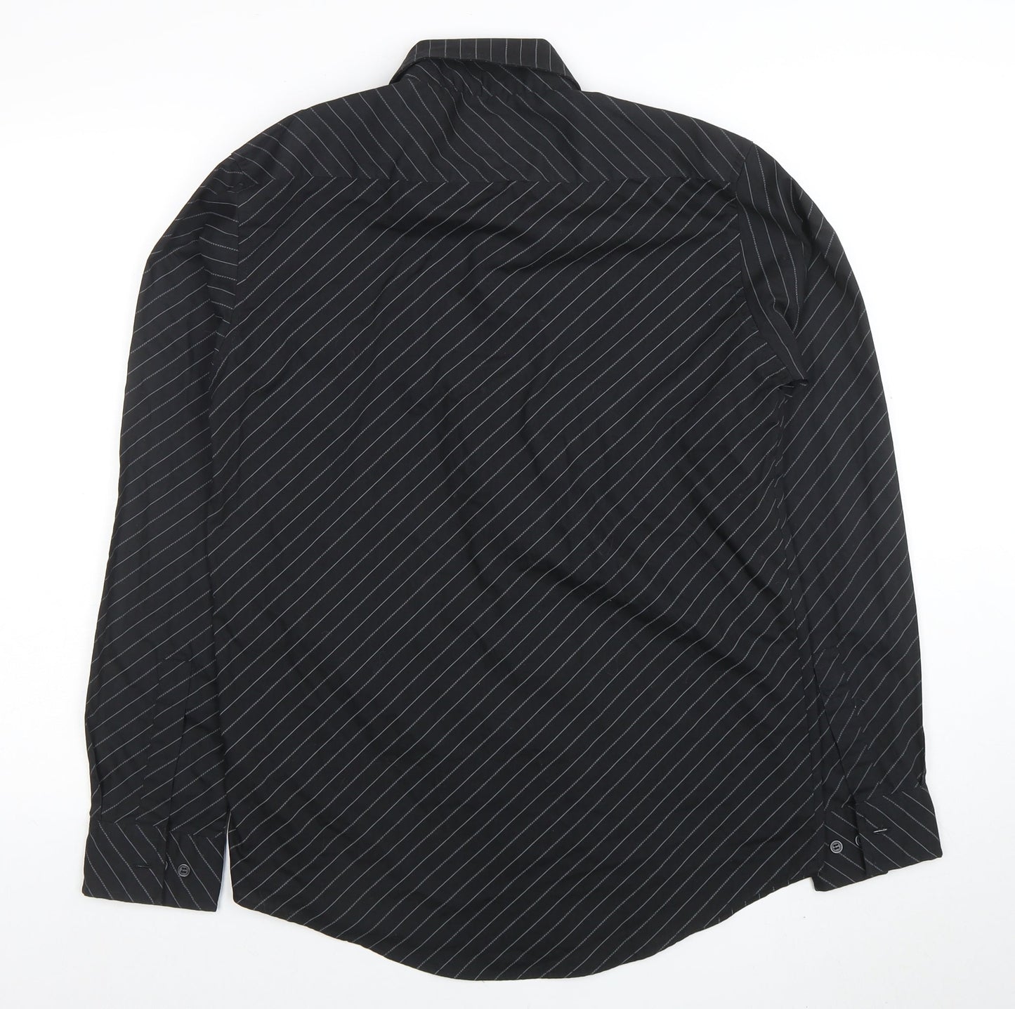 Burton Men's Black Striped Long Sleeve Button-Up Shirt Size S