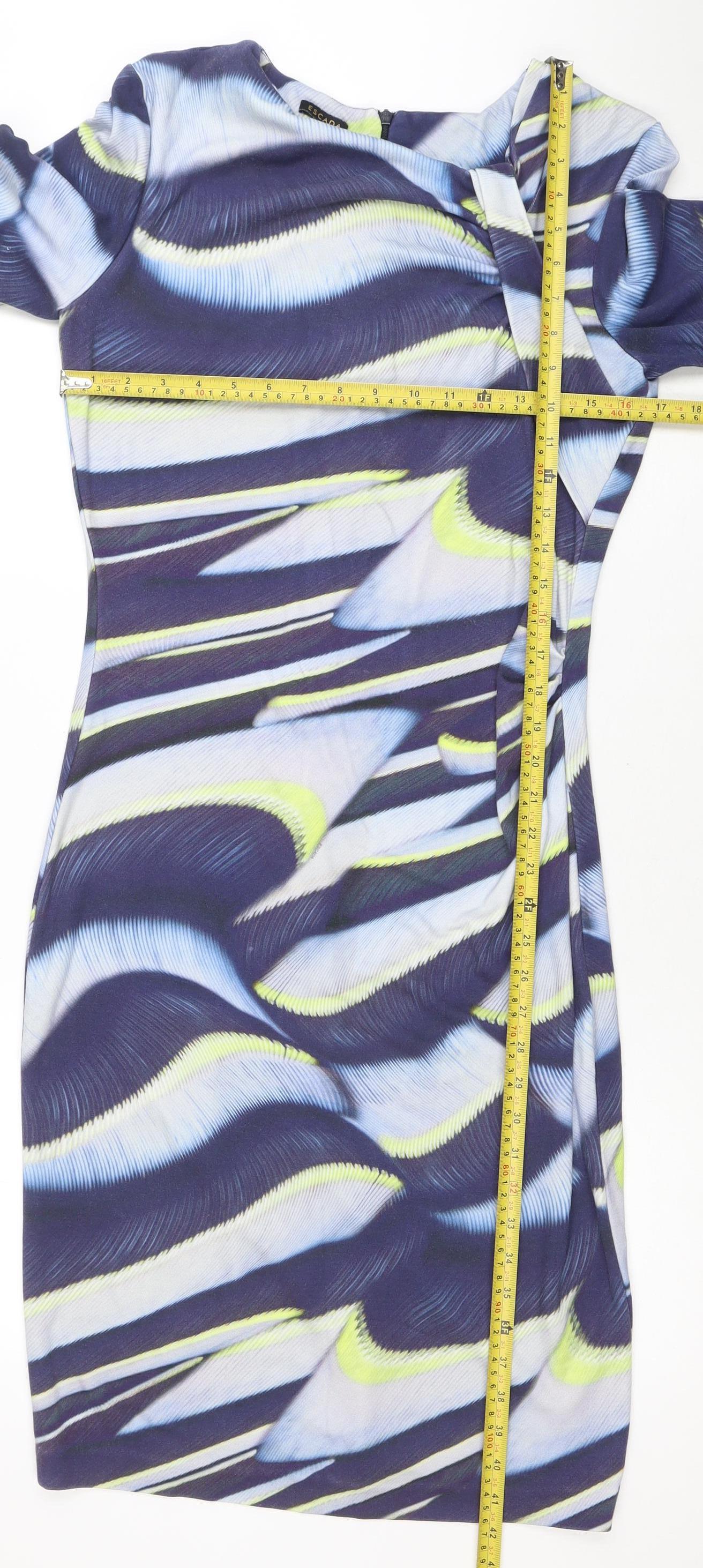 Escada Women’s Multicoloured Size 12 Bodycon Knee Dress