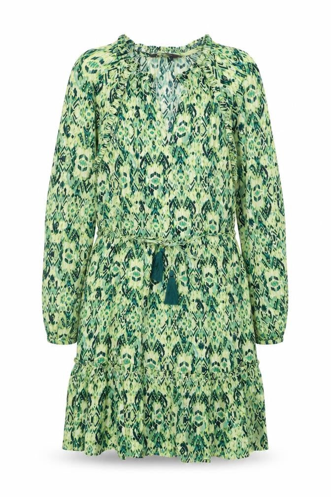 Marks & Spencer Womens Green Print Wrap Belted Dress Size 12