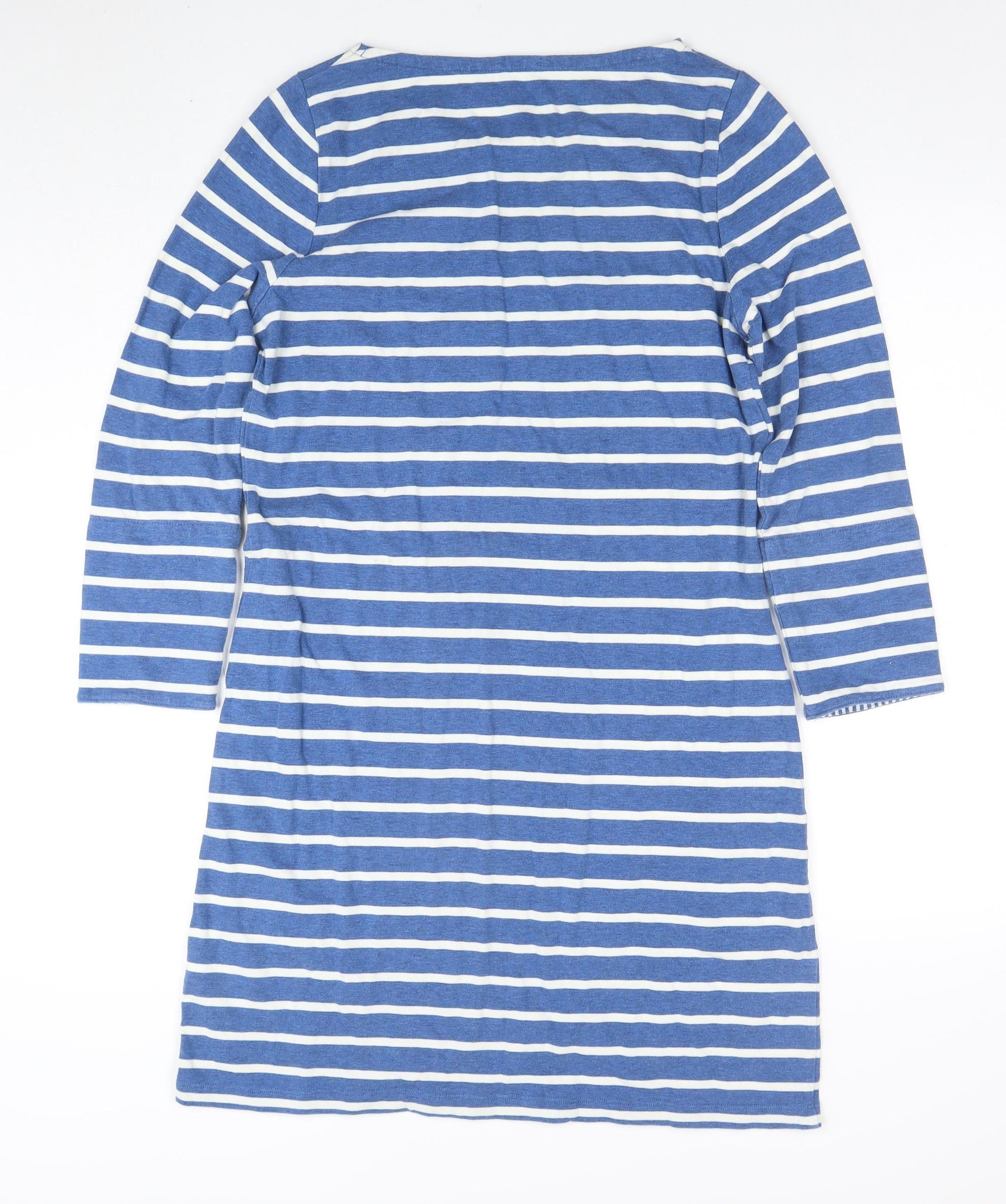 boden t shirt dress Boden Women Blue Striped 3/4 Sleeve Cotton T-Shirt Dress Size 12 –  Prewornwholesale