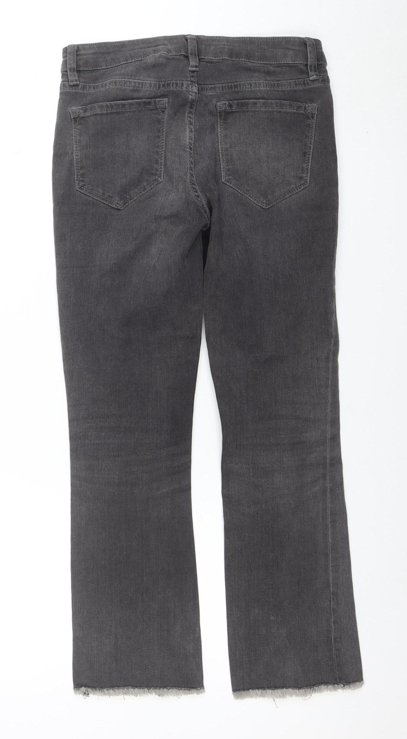 Free People Women’s Grey Stretch Straight Jeans W26 Mid Rise