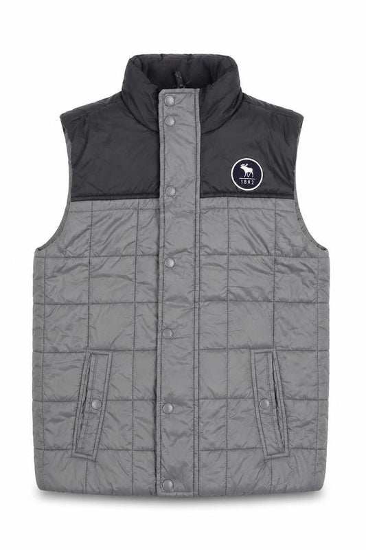 Abercrombie Kids Boys Grey Quilted Puffer Waistcoat 15-16 Years