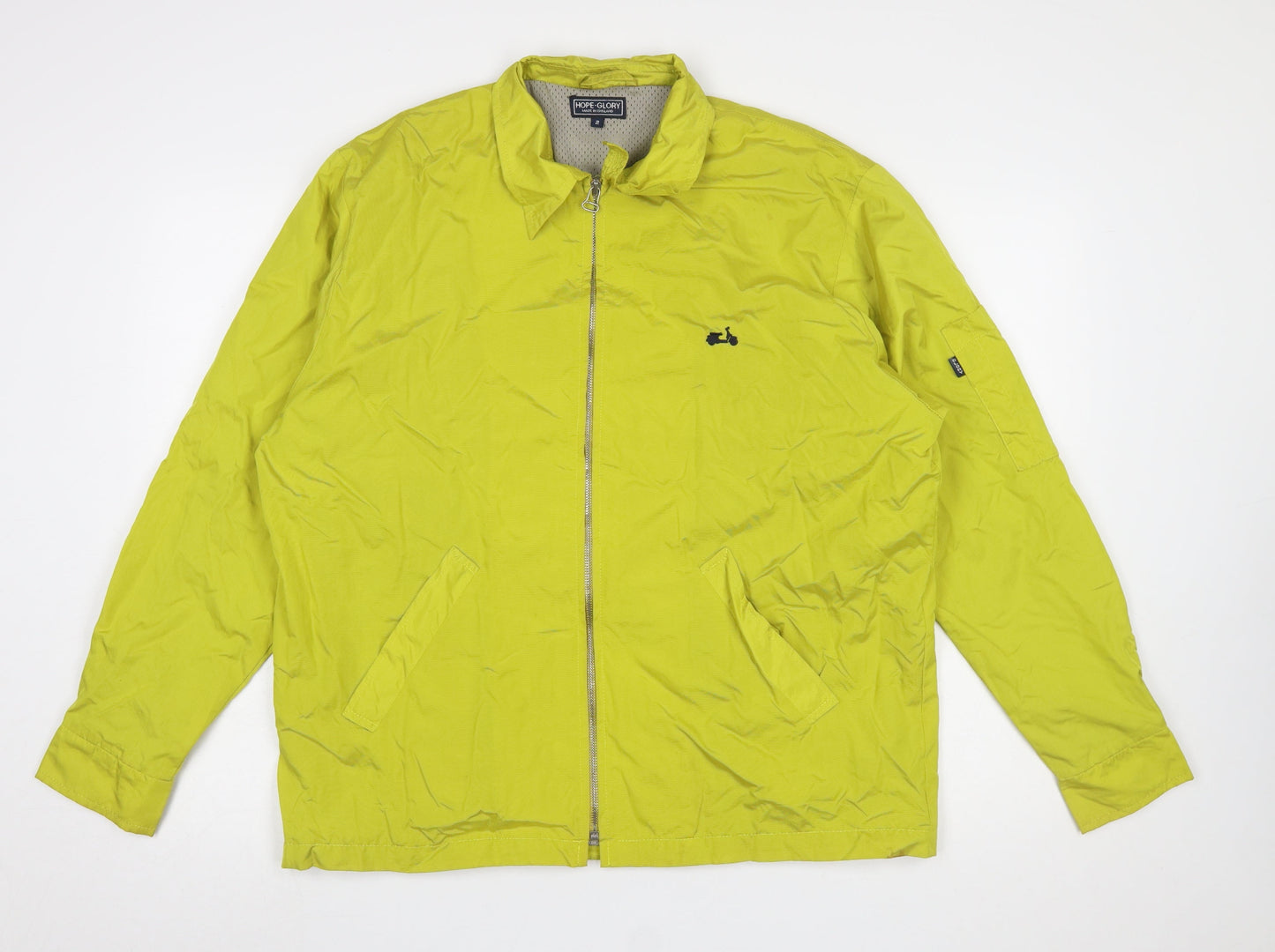 Hope & Glory Men's Green Nylon Windbreaker Jacket Size M