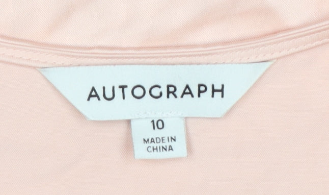 Marks and Spencer Autograph Women Pink Lyocell Blend Tunic Blouse Size 10