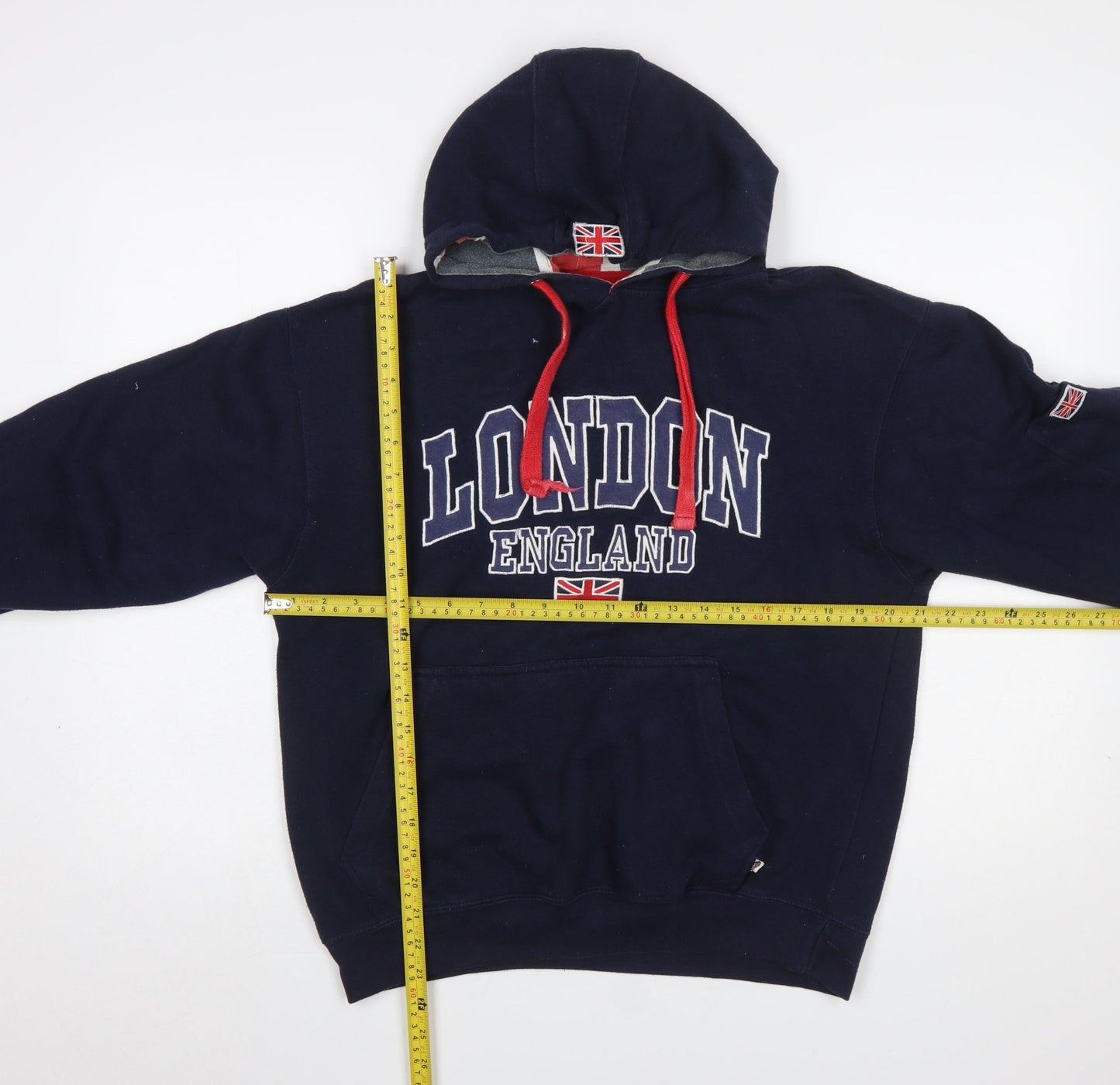 S.O.L.L. Womens Navy London England Hoodie XS Pullover Fleece