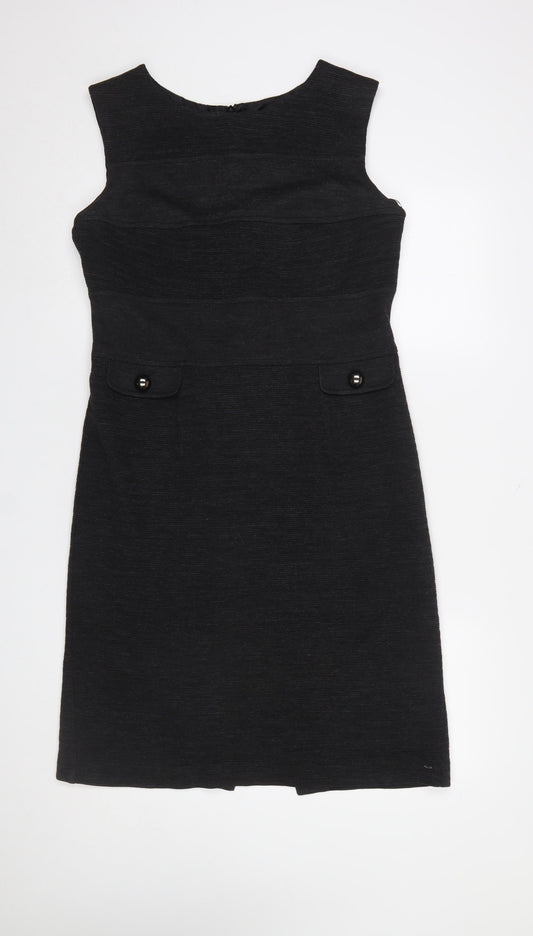 Marks and Spencer Womens Grey Sheath Knee Length Dress Size 14