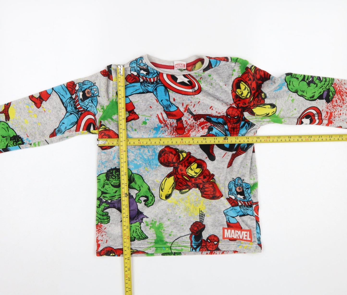 Marvel Boys Multicoloured 8-9 Years Long Sleeve Superhero Pyjama Top