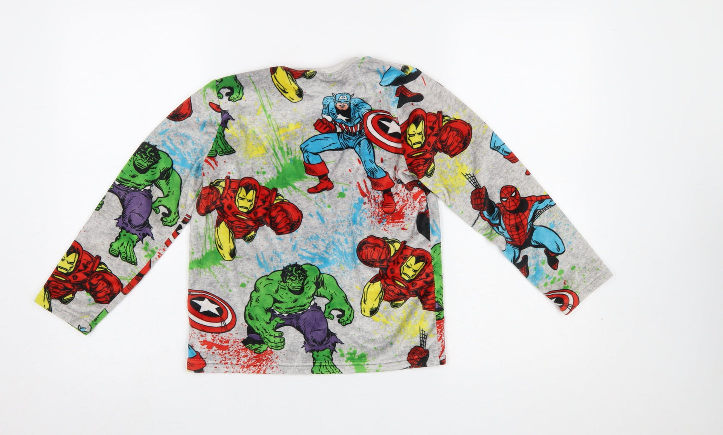 Marvel Boys Multicoloured 8-9 Years Long Sleeve Superhero Pyjama Top