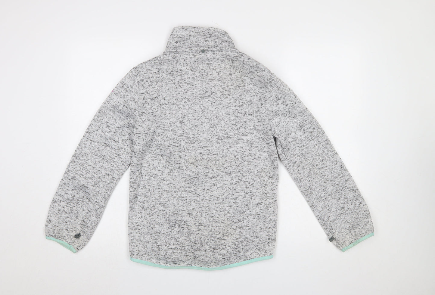 Trespass Girls Grey Full Zip Fleece Jacket 11-12 Years Lightweight Outdoor