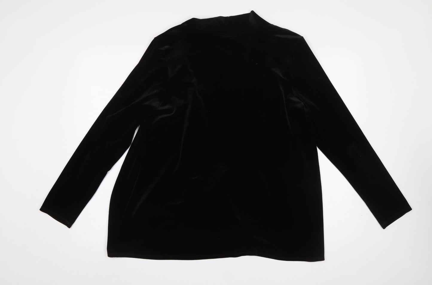 Marks and Spencer Women Black Velvet Wrap Blouse UK 20