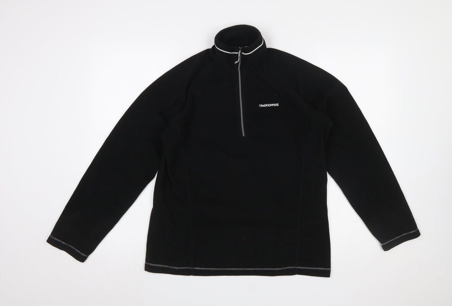 Craghoppers Women’s Black Fleece 1/2 Zip Pullover Sweatshirt UK 12