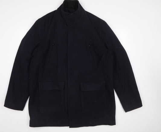 Tokyo Laundry Men's Black XL Polyester Lined Overcoat