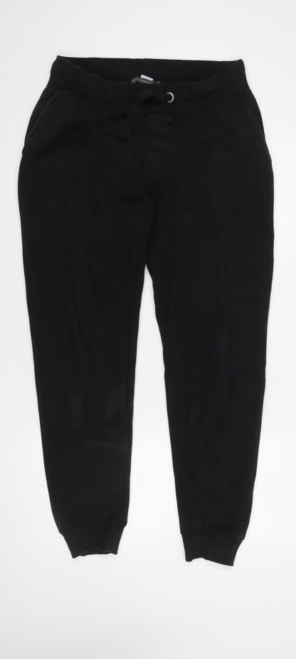 Additional front view of French Connection Men's Black Jogger Trousers M Regular Fit Cotton